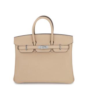 エルメス バーキン25 ヴェルソ トレンチ/ブーゲンビリア/シルバー金具 トゴ U刻印 HERMES Birkin ハンドバッグ 中古