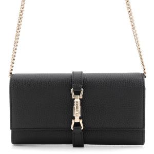 グッチ チェーンウォレット ジャッキー 1961 レザー 652681 GUCCI 財布 黒 中古