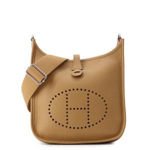 エルメス ショルダーバッグ エブリン3 23 ビスキュイ/シルバー金具 トリヨンクレマンス K刻印 HERMES Evelyne 中古