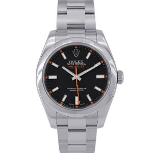 ロレックス ミルガウス ランダムシリアル ルーレット V番 116400 ROLEX 腕時計 黒文字盤 中古