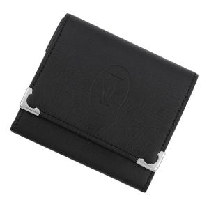 カルティエ コインケース マスト ドゥ スクエア コインケース レザー L3000571 Cartier 財布 黒 中古