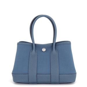 エルメス トートバッグ ネオ・ガーデン 23 ガーデンパーティ ブルートンペット/シルバー金具 トワルオフィシエ/ネゴンダ G刻印 中古