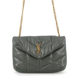サンローランパリ チェーンショルダーバッグ ルル パファー レザー 620333 SAINT LAURENT PARIS 中古
