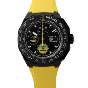 タグホイヤー フォーミュラ1 クロノグラフ×セナ CBZ2081.FT8092 TAG Heuer 腕時計 黒文字盤 中古