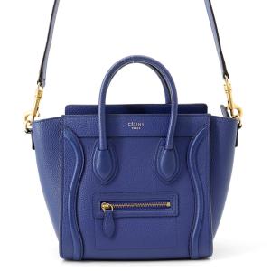 セリーヌ ハンドバッグ ラゲージシリーズ ナノショッパー レザー 168243 CELINE 2wayショルダーバッグ 中古