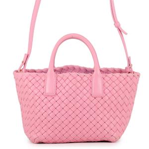ボッテガヴェネタ ハンドバッグ イントレチャート ミニ カバ ラムスキン 781670 BOTTEGA VENETA 2way 中古