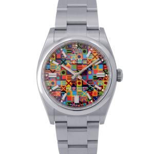 ロレックス オイスターパーペチュアル36 ランダムシリアル ルーレット 126000 マルチカラー/ジュビリーモチーフ文字盤 中古
