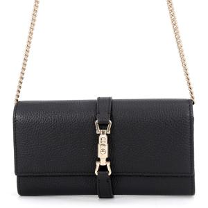 グッチ チェーンウォレット ジャッキー 1961 レザー 652681 GUCCI 財布 黒 中古