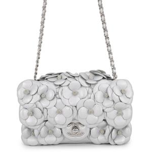シャネル チェーンショルダーバッグ マトラッセ20 ココマーク カメリア ラムスキン A92786 CHANEL 中古