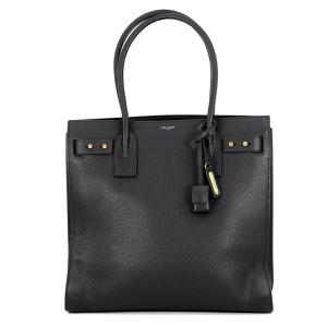 サンローランパリ トートバッグ ノース サウス サック・ド・ジュール レザー 647168 SAINT LAURENT PARIS 黒 中古