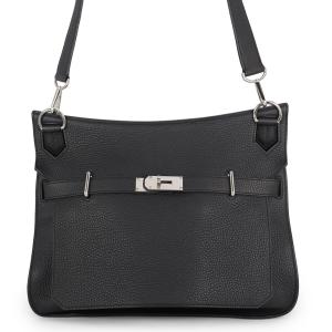 エルメス ショルダーバッグ ジプシエール34 ブラック/シルバー金具 トリヨンクレマンス □N刻印 黒 中古