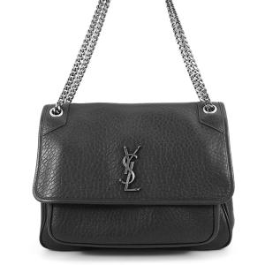 サンローランパリ チェーンショルダーバッグ ニキ ラージ レザー 803777 SAINT LAURENT PARIS 黒 中古
