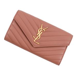 サンローランパリ 長財布 カサンドラ ラージ キルティング フラップウォレット 372264 SAINT LAURENT PARIS 財布 中古