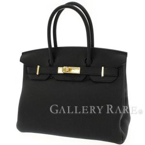 エルメス バーキン30 cm ハンドバッグ ブラック×ゴールド金具 トゴ A刻印 HERMES Birkin バッグ 黒｜gallery-rare