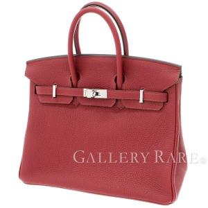 エルメス バーキン25 cm ハンドバッグ ルージュガランス×シルバー金具 トゴ X刻印 HERMES Birkin バッグ｜gallery-rare