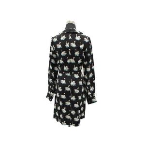 ステラマッカートニー ワンピース スワン柄 長袖 白鳥 Stella 服 レディースサイズ36 Mccartney 新作 人気 シルク