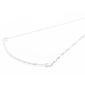 オープニング 大放出セール ティファニー ネックレス T スマイル ペンダント ミニ Tiffanyamp Co ジュエリー サイズ K18wg ホワイトゴールド