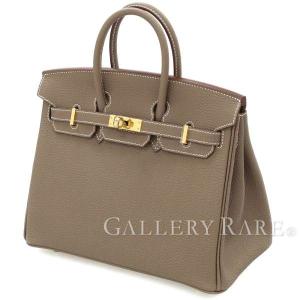 エルメス バーキン25 cm ハンドバッグ エトゥープ×ゴールド金具 トゴ A刻印 HERMES Birkin バッグ｜gallery-rare