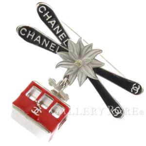 シャネル ブローチ ゴンドラ スキー ココマーク CC A15A CHANEL アクセサリー 2015 パリザルツブルグ メティエダールコレクション フラワー｜gallery-rare