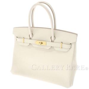 エルメス バーキン30 cm ハンドバッグ クレ×ゴールド金具 ヴォーエプソン C刻印 HERMES Birkin バッグ｜gallery-rare