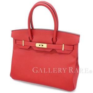 エルメス バーキン30 cm ハンドバッグ ルージュカザック×ゴールド金具 ヴォーエプソン C刻印 HERMES Birkin バッグ｜gallery-rare