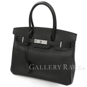 エルメス バーキン30 cm ハンドバッグ ブラック×シルバー金具 ヴォーエプソン Q刻印 HERMES 黒 Birkin バッグ｜gallery-rare