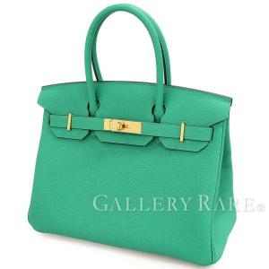 エルメス バーキン30 cm ハンドバッグ ヴェールヴェロン×ゴールド金具 トゴ D刻印 Birkin 2019新色｜gallery-rare