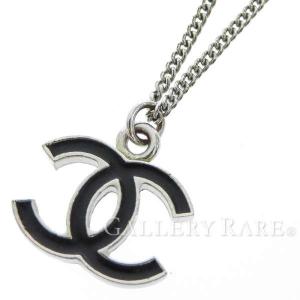 シャネル ネックレス ココマーク 06V CHANEL アクセサリー CC 黒×シルバー｜gallery-rare