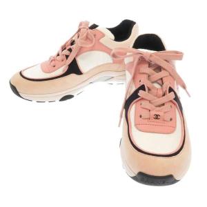 シャネル スニーカー ココマーク ピンク ホワイト ブラック レディースサイズ37 19C G34360 CHANEL 靴｜gallery-rare