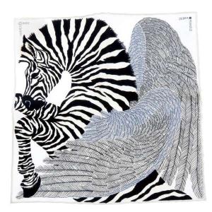 エルメス スカーフ カレ20 ナノ ゼブラペガサス Zebra Pegasus HERMES シルクスカーフ｜gallery-rare