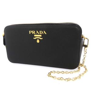 プラダ ショルダーバッグ サフィアーノ 1DH010 PRADA バッグ ウォレット 財布 ミニ 黒 【安心保証】｜gallery-rare