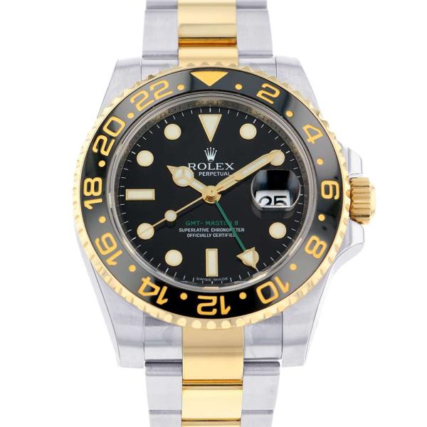 ロレックス GMTマスター Z番 116713LN ROLEX 腕時計 黒文字盤 【安心保証】