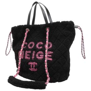 シャネル トートバッグ ココマーク ココネージュ ツイード ムートン AS0981 CHANEL バッグ 巾着バッグ 黒 【安心保証】｜gallery-rare