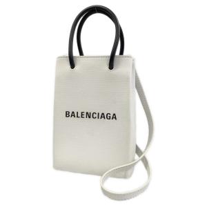 バレンシアガ ショルダーバッグ ショッピング フォンホルダー 593826 BALENCIAGA ミニバッグ クロスボディ 白 【安心保証】｜gallery-rare