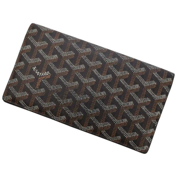 ゴヤール 長財布 リシュリュー ヘンリーボーン PVC レザー GOYARD 財布 二つ折り 黒 【...