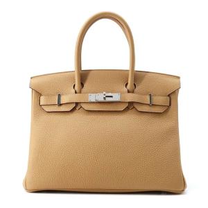 エルメス バーキン30 ビスキュイ/シルバー金具 トゴ Z刻印 HERMES Birkin ハンドバッグ  【安心保証】｜gallery-rare