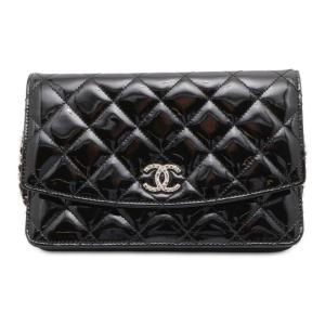 シャネル チェーンウォレット ブリリアント マトラッセ パテント ココマーク 長財布 A48692 CHANEL 財布 黒 【安心保証】｜gallery-rare