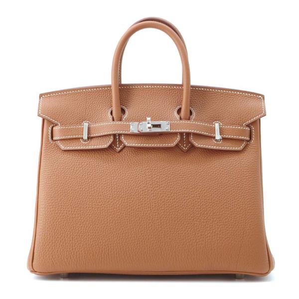 エルメス バーキン25 ゴールド/シルバー金具 トゴ B刻印 HERMES Birkin ハンドバッ...