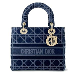 クリスチャン・ディオール ハンドバッグ レディディオール D-Lite ミディアム ベロア Christian Dior 2way 【安心保証】｜gallery-rare