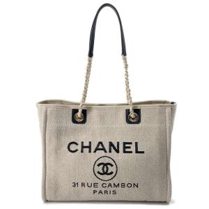 シャネル ト チェーントートバッグ ドーヴィル ショッピングバッグ レザー ツイード AS3351 CHANEL バッグ｜gallery-rare