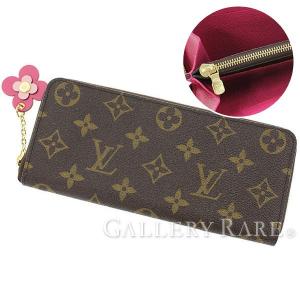 ルイヴィトン 長財布 モノグラム ポルトフォイユ・クレマンス M64201 LOUIS VUITTON ヴィトン 財布 フラワーチャーム付き