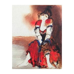 フランク・エル「踊り子」 新品額装