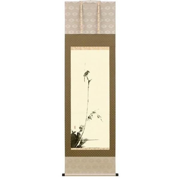 宮本武蔵 ( 号：二天 ) 「 枯木鳴鵙 」 複製画掛軸 ( 尺五立 ) 桐箱入り　　掛け軸 絵画 ...