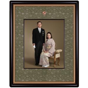 叙勲額 日本製 受賞 記念 写真用 額縁 【 四ツ切 】南洋材 薄型 32