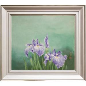 後藤順一 「 酔芙蓉 」 日本画 F6 ( 6号 ) 絵画 肉筆 真筆 手描き 花鳥