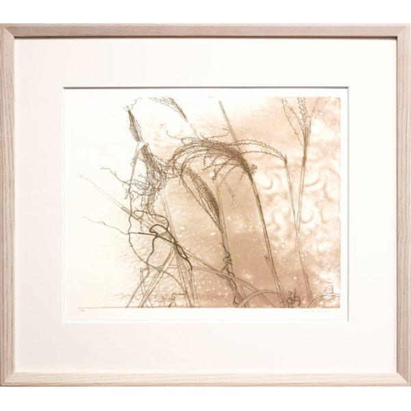 田渕俊夫 「 すすき 」  四季六題より オリジナル リトグラフ 石版画　　　　版画 日本画 絵画 ...