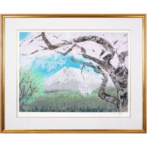 中島千波 『千歳櫻』 岩絵具方式 複製日本画 絵画 桜 春 名画 巨匠