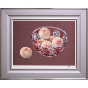 肉筆画　【果物の静物】日本画 五十川昇乗 「 静物 」 日本画 ( F8 ) 絵画 肉筆 手描き