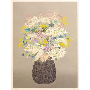 堀 文子 「 高原の花 」 リトグラフ 版画 ...の詳細画像1