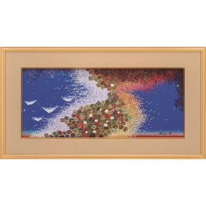 平松礼二 「 色彩のカルテットー睡蓮 」 彩美版 シルクスクリーン 版画 限定150部       ...